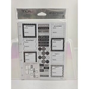 TUL Discbound Organizational Stickers All Purpose 4 Sheets New Sealed